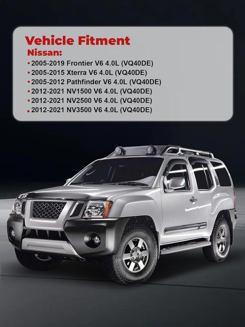 PYHAUTO Valve Covers Compatible with 2005-2015 Xterra Pair Left Right Engine, 2005-2019 Frontier, 2005-2012 Pathfinder, with Oil Filler Caps and Gaskets and Bolts Replace 13264-EA200 13264-EA210 - Image 2